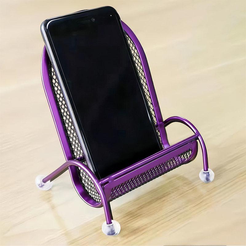 Creative Metal Phone Stand - Cute, Lazy Chair Design for Your Desktop