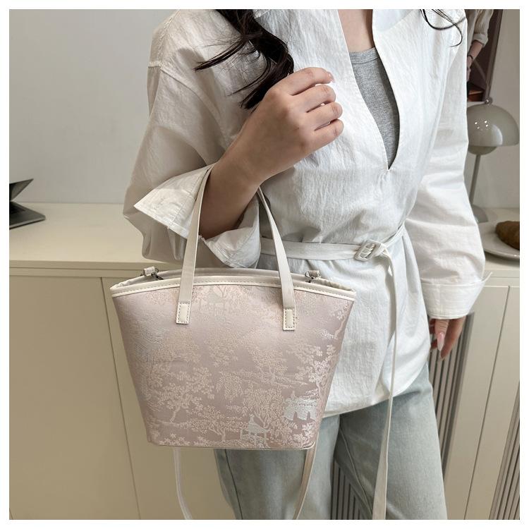 New Chinese Style National Style Hand Bag Women's New Trendy Shoulder Bag Casual Versatile Messenger Bucket Bag