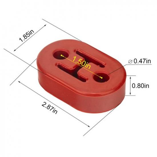 4Pcs UniversalHeavy Duty Rubber Tail Pipe Mount Bracket Exhaust Hanger Car