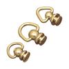 1PC Solid Brass Rivet and Studs with Screws D Ring and Triangle Design Rotate Head Spikes Buttons with D Ring Leather Craft Tool