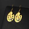 Cazador Color Palette Drop Earrings for Women Art Stainless Steel Jewelry 2026 Dangle Earring Trend Mother Gift Party