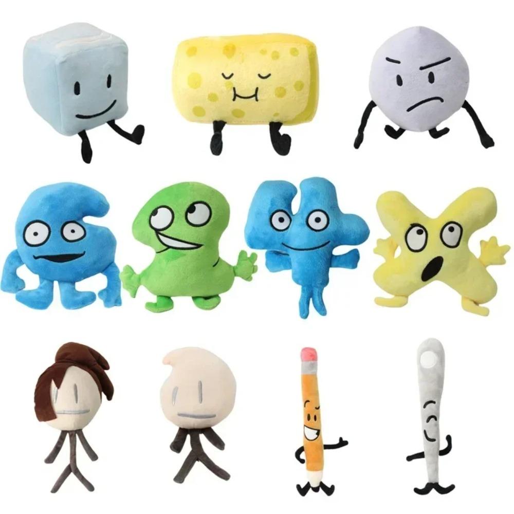 Battle for Dream Island BFDI Plush Toy Caroon Doll Soft Stuffed Figure Marker Pen Fries Bottle Nail Pie Boy Girls Birthday Gifts