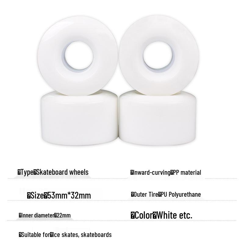 High Rebound Low Noise Double Kick Longboard Skateboard Wheels for Adults - Four-Wheel Street Cruising & Commuting