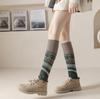 Autumn/Winter Warm Leg Warmers: Korean Knit Color Block Socks - European Style Women's Calf Foot Cover