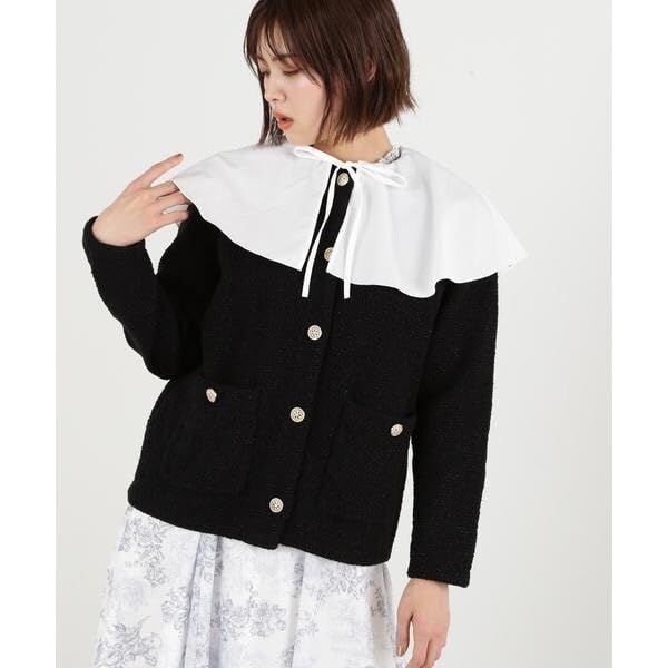 Jill by Jill Stuart Women's Tweed Knit Cardigan Sweater, Gray