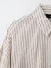 Spring 2025 Women's European & American Style Striped Short Sleeve Shirt with Casual Long Pants