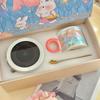 Cartoon Ceramic Constant Temperature Cup Souvenir Gift Set Warm Cup Smart Heating Coaster Creative Gift