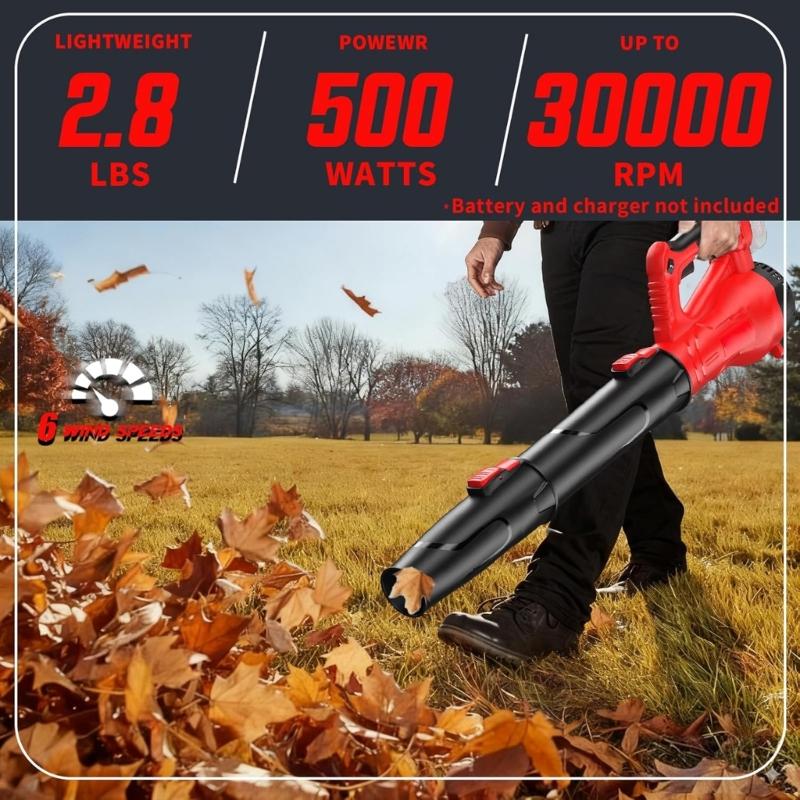 High Speed 30000 RPM Extended Blower Bare Tool with Brushless Motor 500W Power Copper Design Low Noise Performances