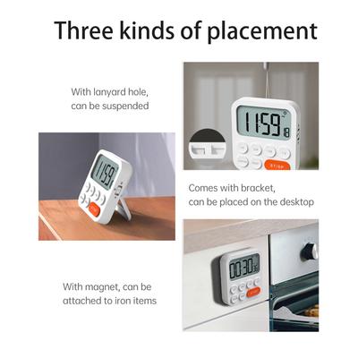 Digital Kitchen Timer Magnetic Count UpDown Clock with Custimize Function Stand and Large LCD