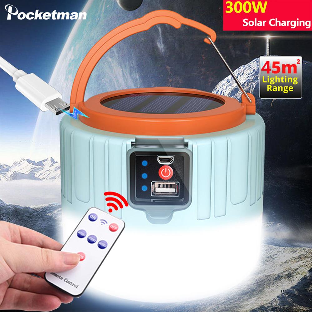 Buy Portable Lanterns 300W USB/Solar Charging Light Night Market Lamp