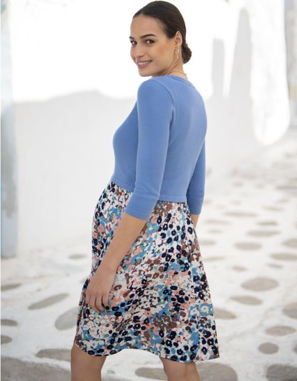Seraphine DAWN Casual Maternity Blue with Animal Print Women's Dress,