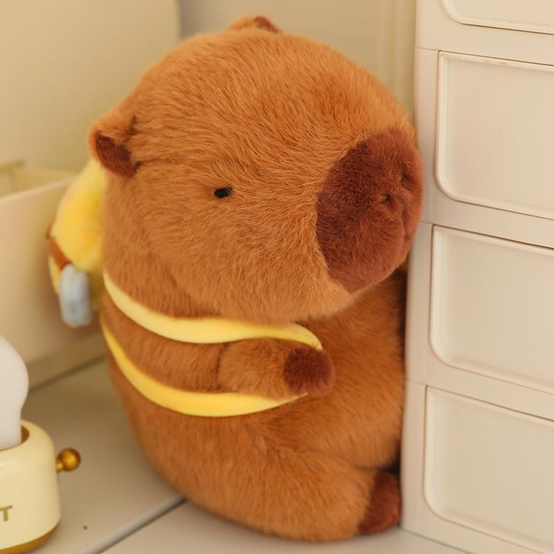 Kawaii Transform Backpack Capybara Plush Doll Pillow Pentant Turtle Shell Oyster Bee Capybara Plush Toy Gift For Boys And Girls