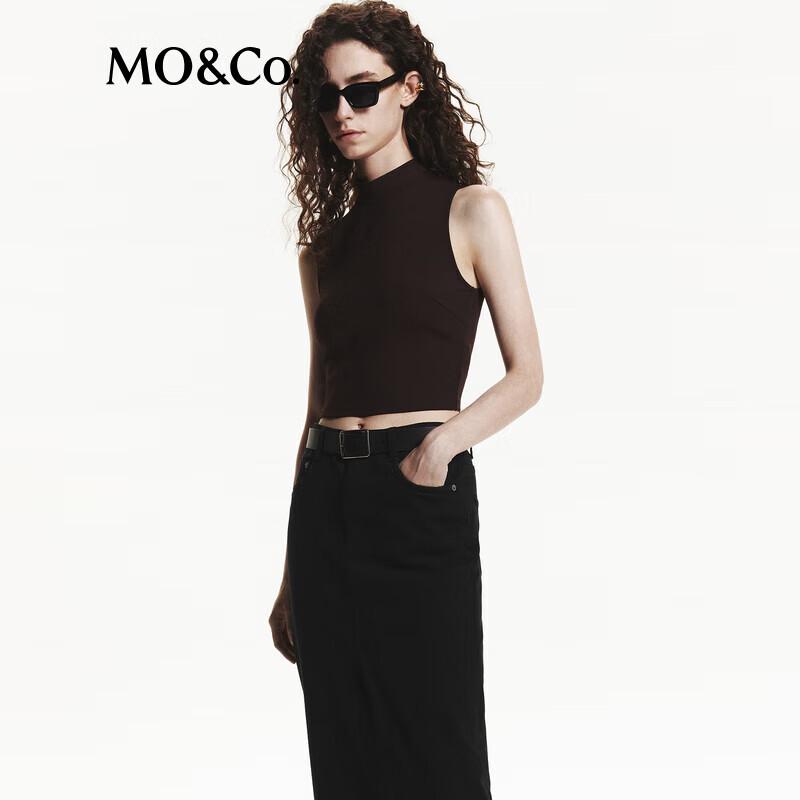 MO&Co. Slim Fit High-Neck Knit Vest Top