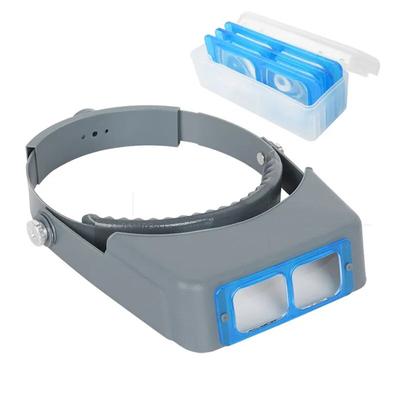 1,5x2x2,5x3,5x Professionelle Kopflupe Optivisor Augenlupe 4 Linsenlupe für die Uhrenreparatur Schmuckherstellung Schweißen