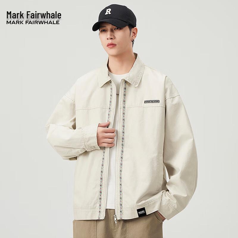 

Mark Fairwhale Men s American Retro Minimalist Casual Lapel Workwear Jacket 2XL