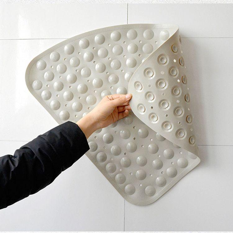 53x53CM Sector Rubber Corner Shower Mat Anti-slip Quadrant Bath Mat Anti-Bacterial Suction Shower Tub Non-slip Bathtub Mat