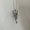 Collier Pendentif Clé Aile d'Ange pour Femmes avec Chaîne Réglable, Bijoux Mode Vintage pour le Port Quotidien et le Style d'Occasion