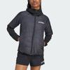 adidas Terrex Multi Hybrid Hooded Jacket, Women's FW25 Outdoor Warm Fleece Spliced Sports Long Sleeve Cotton Coat JC5180
