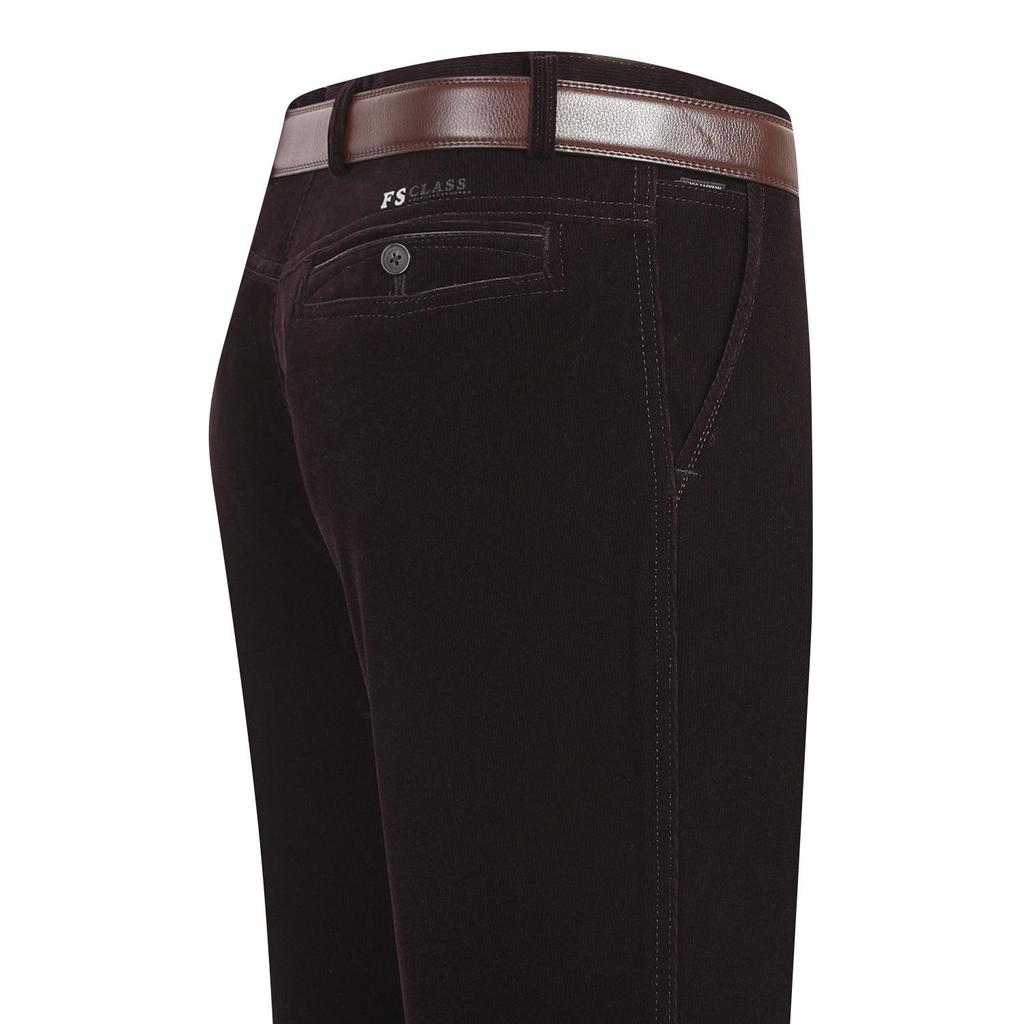 Calças Masculinas de Veludo Cotelê Grosso para Outono/Inverno - Casual Solto para Meia-Idade e Idosos.