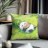 Trending CCartoon Drawingead Cushion Cover Antidustmite Pillowcase Invisible Zipper Silky Short Plush Sofa Cushion Cover