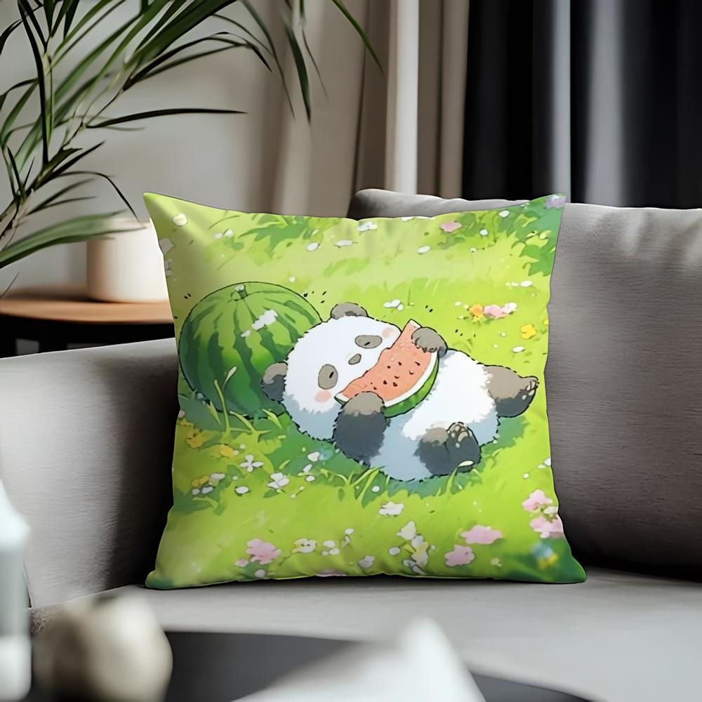 Trending CCartoon Drawingead Cushion Cover Antidustmite Pillowcase Invisible Zipper Silky Short Plush Sofa Cushion Cover