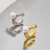 New Vintage C-Shaped Ear Cuff Non Pierced Clip Earring for Women Girl Trendy Punk Pearl Cuffs Wedding Jewelry Accessories