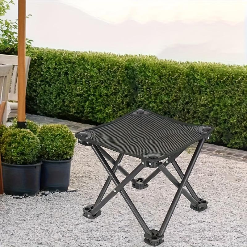 Ultra-Light Portable Folding Camping Stool with Storage Bag Side Pocket - Durable Frame, Quick Setup, Ideal for Camping, Fishing, Outdoor Activities