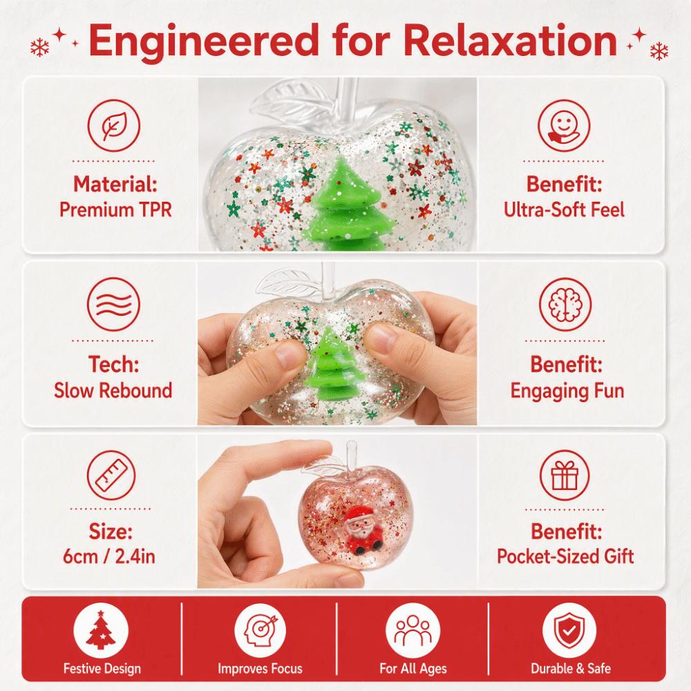 Soft Squeeze Material Squeezable Fidget Toys Christmas Theme Squeezable Toy  Christmas Party Gift