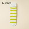 10 Pairs of Girls Spring and Summer Striped Fresh Mesh Breathable Straight Tube Stack Socks