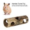 Pet Hamster Bamboo Tunnel Tube Shape Toy for Playing Tooth Grinding(M)