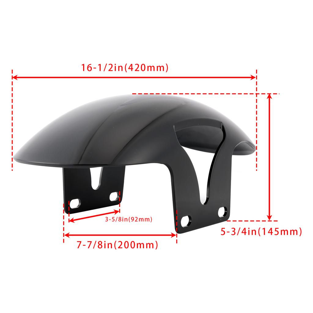 Short ABS Front Fender For M8 Softail Fat Boy FLFB 160 R18 2018-2024