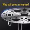 Round Foldable Stainless Steel Steamer Basket with High Legs for Kitchen Use