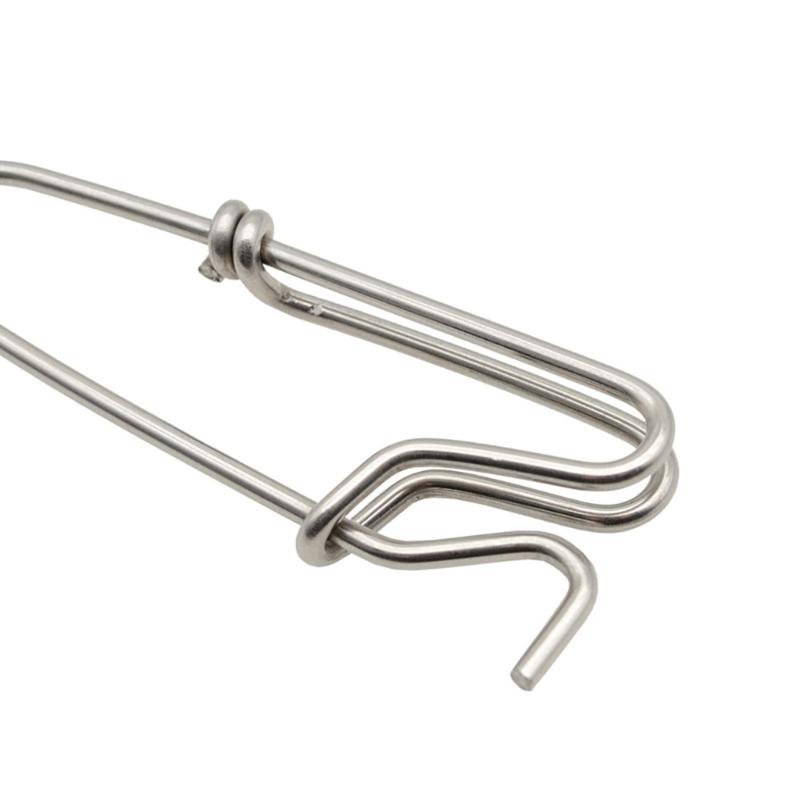 Fishing Snap Hook Tackle Baits Clip Stainless Fishing Line Clips Long Line Snap Clips Fishing Connectors Tackle