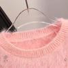 Sweater for Women Autumn Winter Thickened  Warm Knitted Stretchy Long Sleeve Oversize Tops