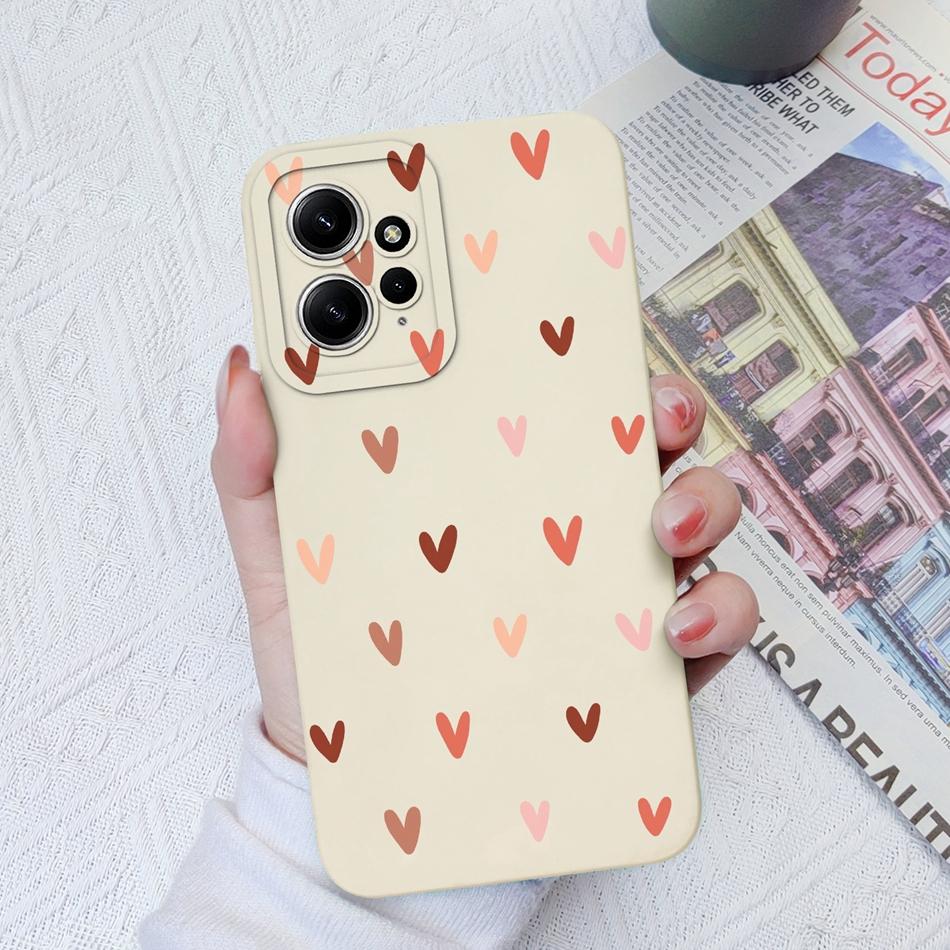 Case For Xiaomi Redmi Note 12 12S 4G 5G Patterned Full Protection Soft Liquid Silicone Cartoon Cover For Redmi Note 12 S Funda