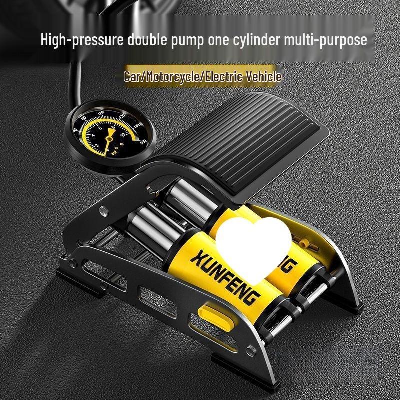 Fußbetriebene Hochdruck-Reifenluftpumpe für Kleinwagen