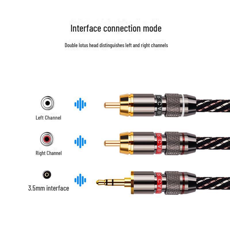 Yangyang Audiophile 3.5mm To Dual RCA Audio Amplifier Cable