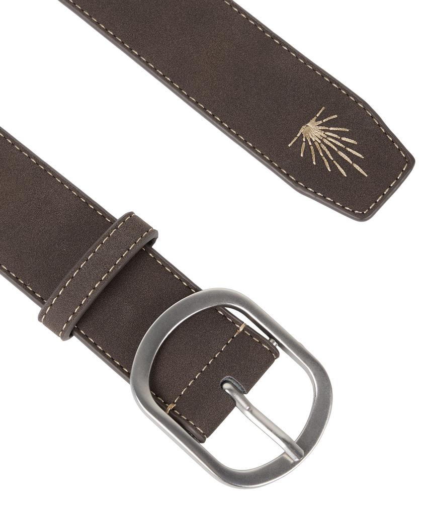 AAKAM Needlework Studded Belt (Brown)