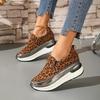 Fashion Ladies Shoes 2025 Slip-on Women's Vulcanize Shoes Platform Women Sneakers Leopard Print Round Toe Slip on Women's Casual Shoes