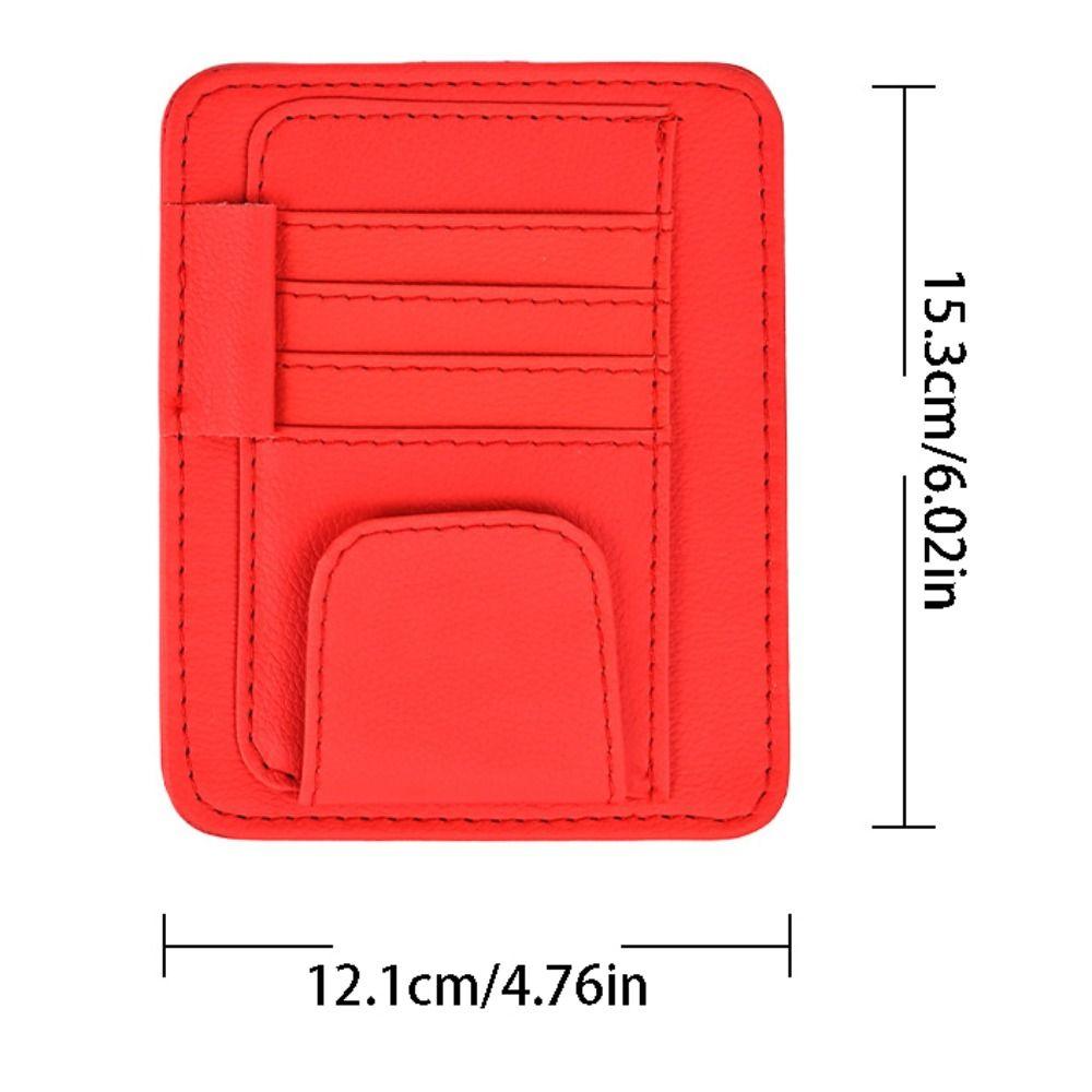Multifunctional Car Sun Visor Organizer Wear-resisting Car Ticket Holder Eyeglass Stand Bank Card