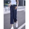 Women's Denim Wide Leg Pants Summer High Waist Oversized Loose Straight Leg Pants Cropped Pants