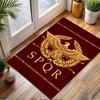 Roman Eagle Emblem with SPQR Design Patterned Carpet, Non Slip Mat Suitable for Living Room and Bedroom Sofas