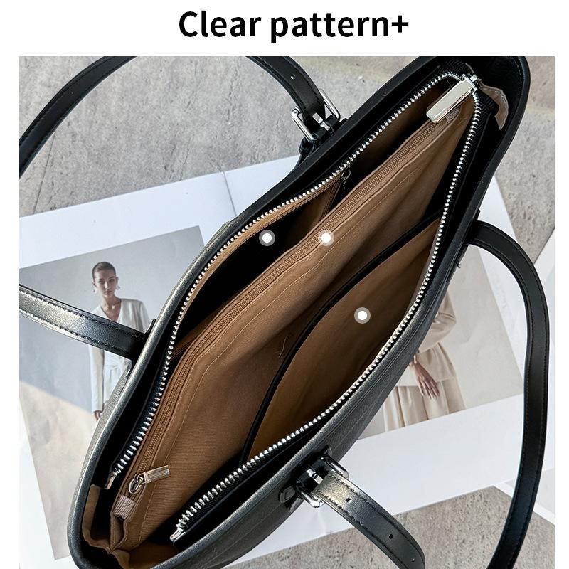 Cowhide Bag Women's High-End Commuting Shoulder Bag 2025 New Tote Bag Large Capacity Women's Genuine Leather Bucket Bag