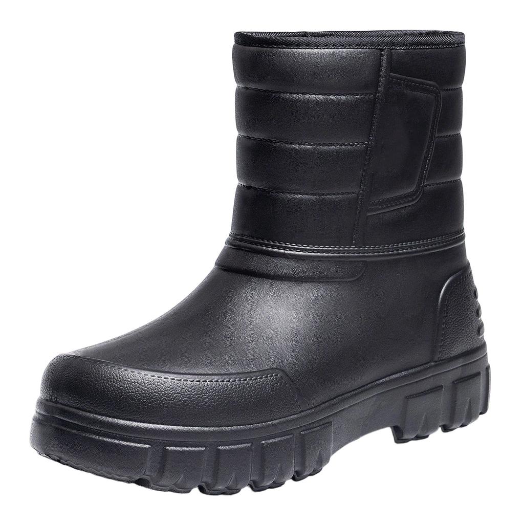 Men's Fashion Plus Size Lined Winter Boots, Warm Cotton Boots for Cold