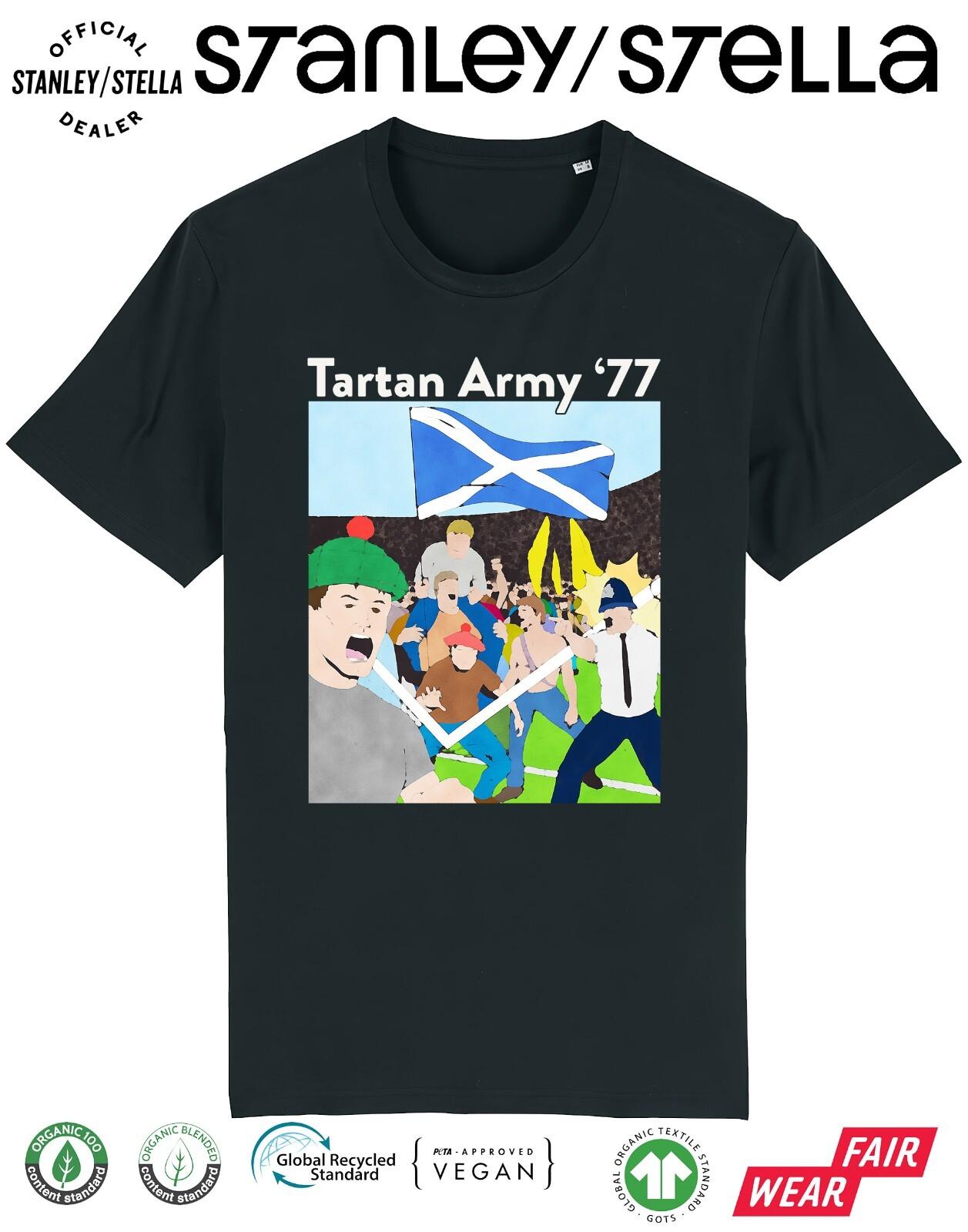 TARTAN ARMY 77 Mens Football T-Shirt Mens Womens Tees Top Scotland Wembley Pitch Invasion England Tee XL