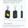 LED Strobe Light Self Defence Alarm Keychain 130 DB Emergency Safety Alarm  Travel