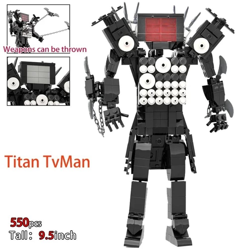 Moc Skibidi Toilet Action Figures Modello da costruzione Blocchi Camerman Titan Speakerman Surveillance Man TVMan Ragazzi Giocattoli per bambini Regali