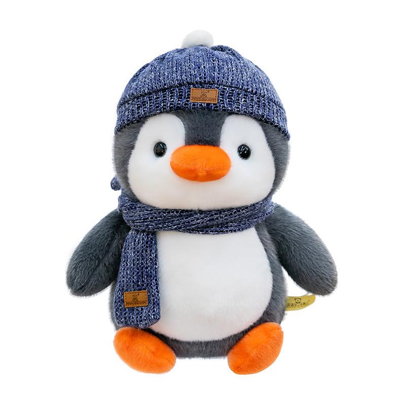 Penguin Plush Toy With Hat And Scarf For Kids Gift And Ocean Aquarium Souvenir