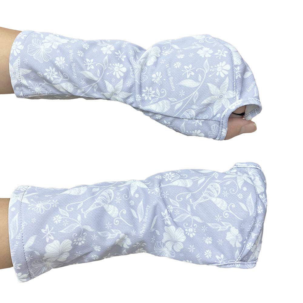 

Солнцезащитные накладки на руки для тенниса и гольфа, защитные перчатки для тыльной стороны ладони от УФ-излучения [Белая красота] [Солнечная рука] (Ф Грей)