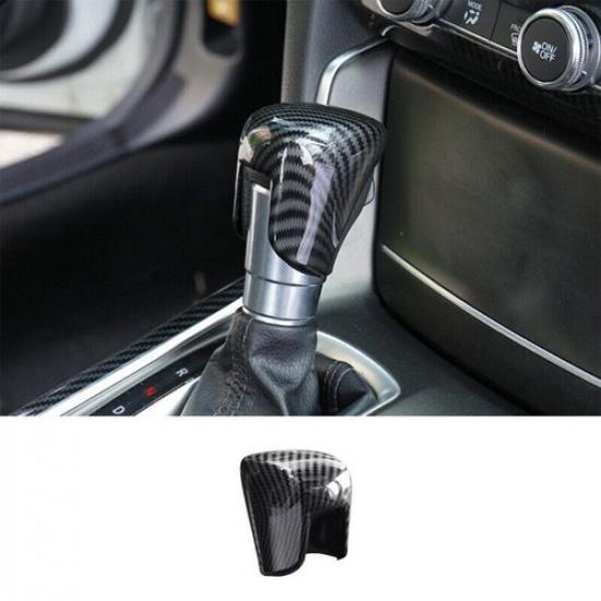 Carbon Fiber Central Console Gear Shift Knob Trim Fit For Honda Accord 2018-